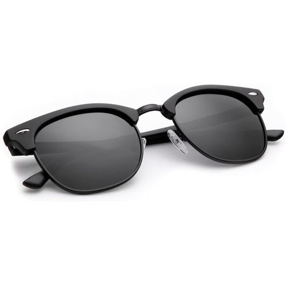 Sunglasses Men Polarized Sunglasses for Men Women Unisex Semi-Rimless Frame - Picture 1 of 5